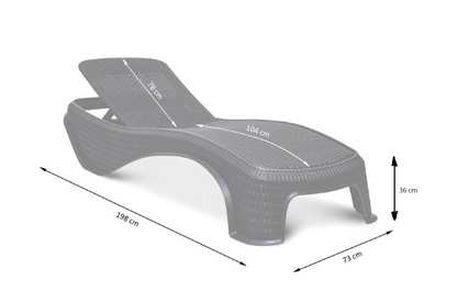 Keter Atlantic Sun Lounger - Brown