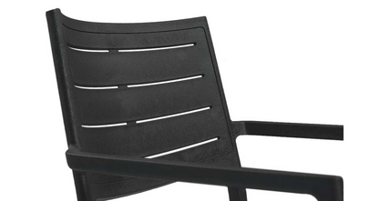 Keter Metaline Metal Look Dining Set: Black