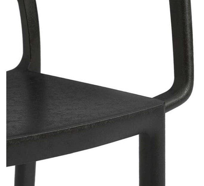 Keter Metaline Metal Look Dining Chair : Black - 6 PACK