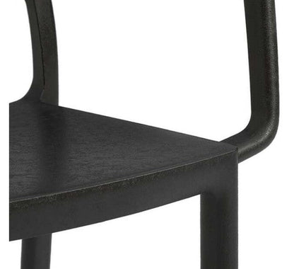 Keter Metaline Metal Look Dining Set: Black