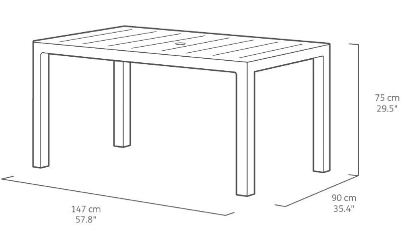 PRE ORDER: SEP. - Keter Julie Iowa Dining Set - Graphite