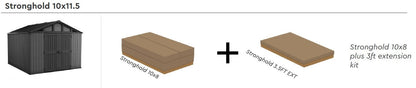PRE ORDER: OCT. - Keter Stronghold Shed 10 x 11.5 (3 x 3.5m)