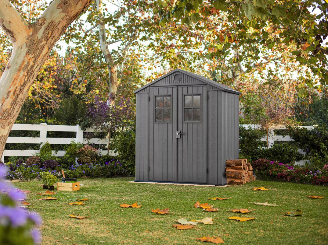 PRE ORDER: SEP. - Keter Darwin 6x4 Garden Shed - Grey (1.9 x 1.2m)