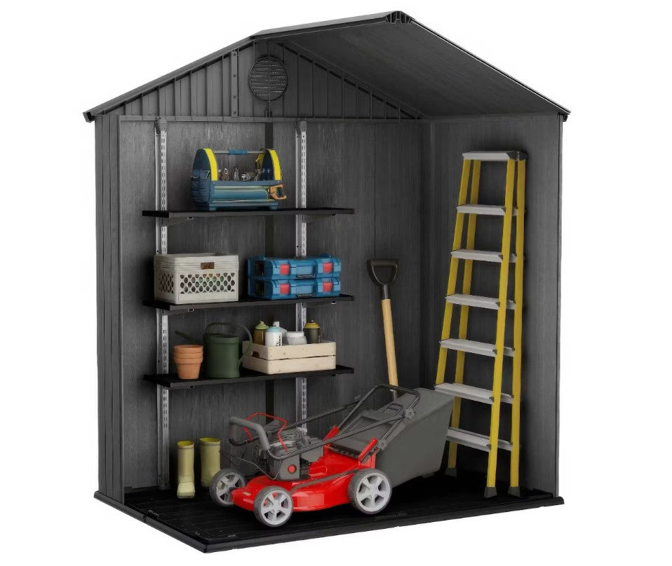 PRE ORDER: SEP. - Keter Darwin 6x4 Garden Shed - Grey (1.9 x 1.2m)