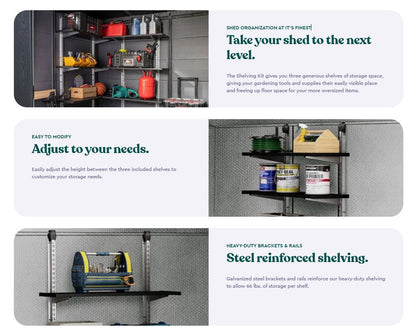 PRE ORDER: SEP. - Keter Storage Shed Shelf Kit