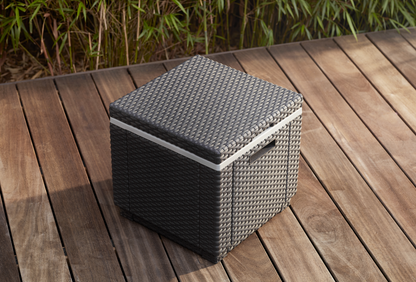 Keter Ice Cube Cooler - Side Table  - Graphite/White