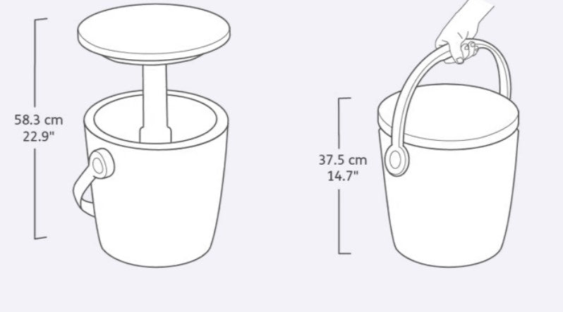 Keter Go Bar - Portable Drinks Cooler - Cream