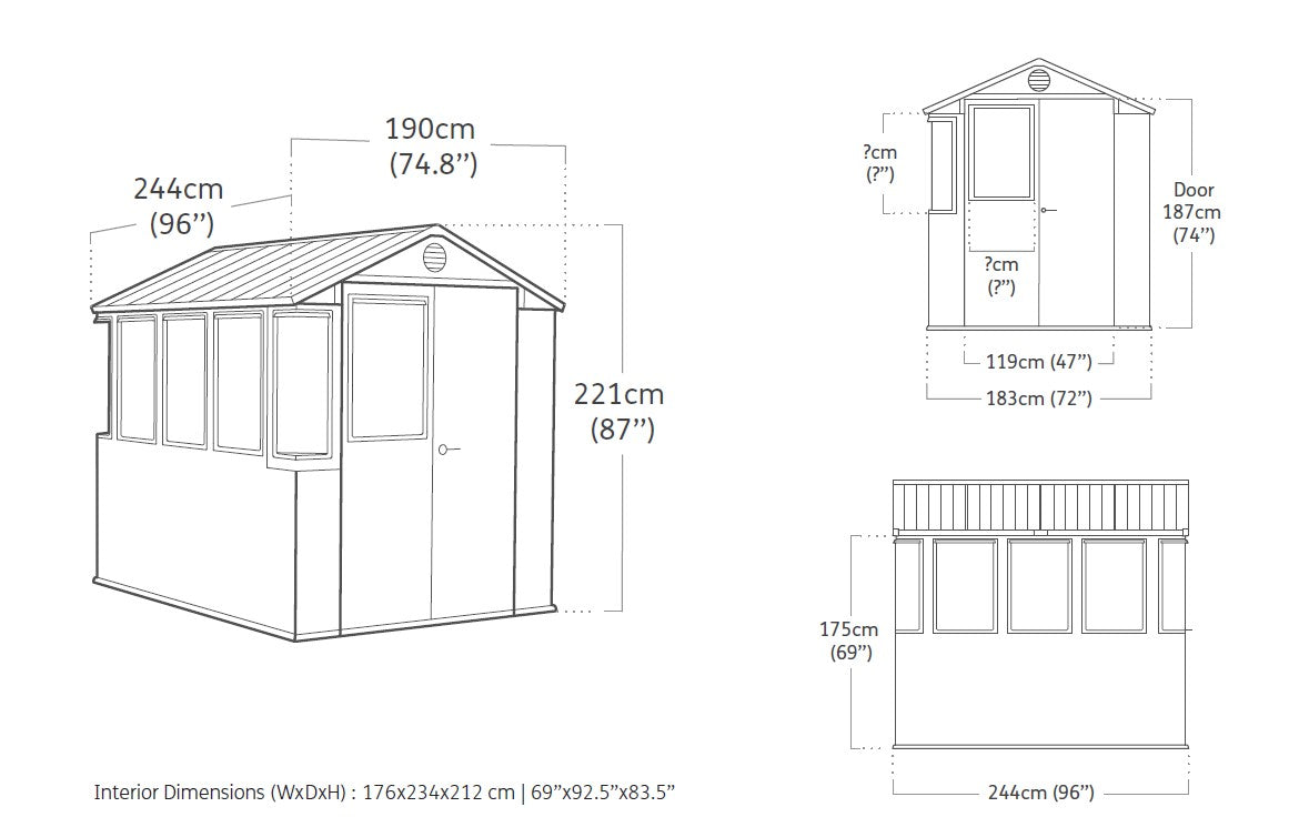 PRE ORDER: SEP. - Keter Potting 6x8 Shed - Green (1.9 x 2.4m)