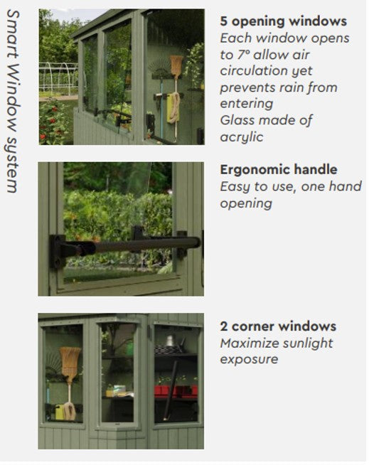PRE ORDER: SEP. - Keter Potting 6x8 Shed - Green (1.9 x 2.4m)