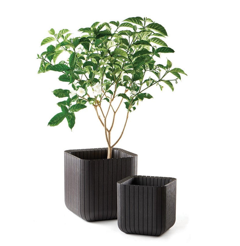 Keter Cube Planter - Set of 2 (S+M) - Brown