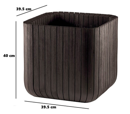 Keter Cube Planter - Brown (Medium) - 2 Pack