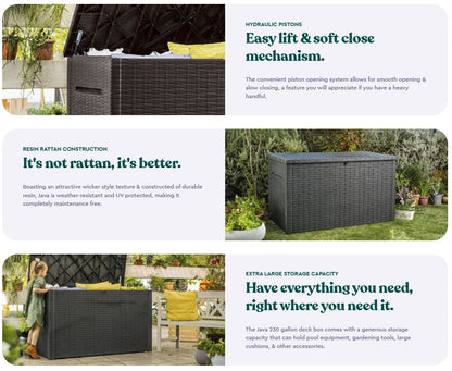 Keter Java 870L Outdoor Storage Box - Anthracite