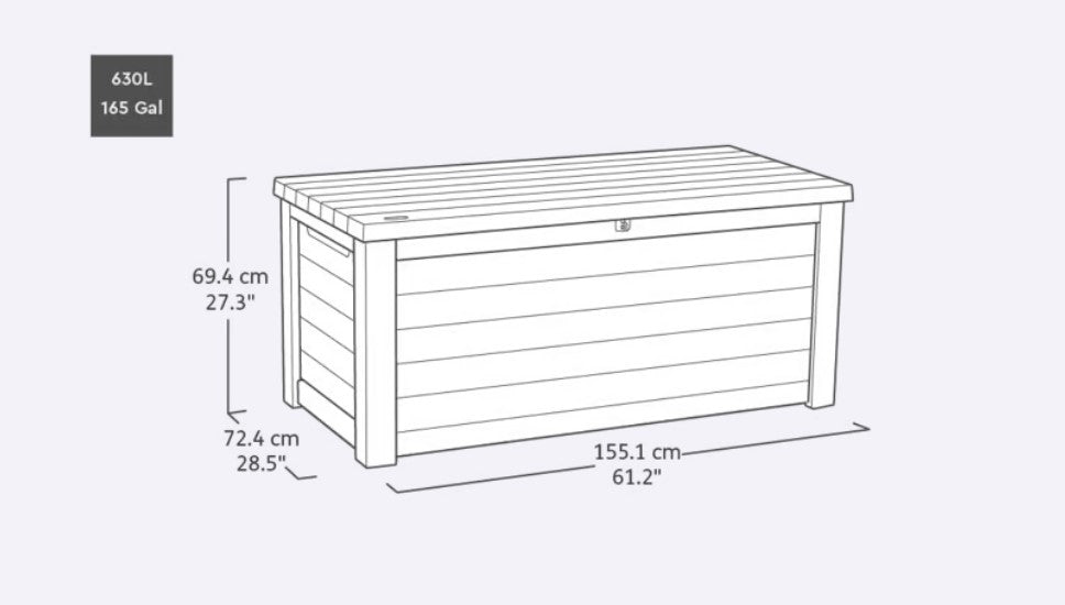 PRE ORDER: OCT. - Keter Northwood 630L Outdoor Storage Box - White