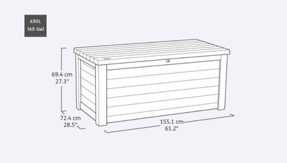 Keter Northwood 630L Outdoor Storage Box - Beige