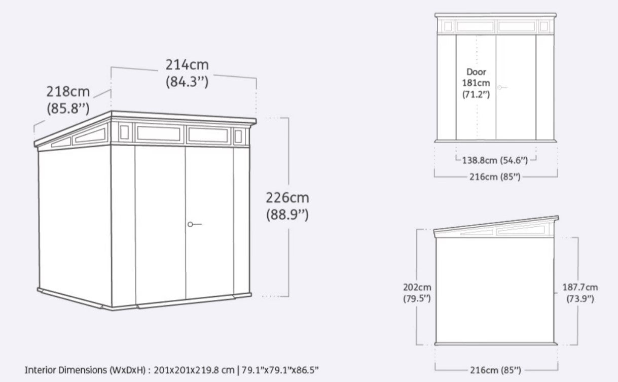 Keter Artisan 7 x 7 Garden Shed (2.1 x 2.2m) - mazeproducts
