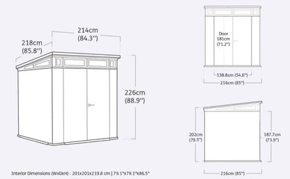 Keter Artisan 7 x 7 Garden Shed (2.1 x 2.2m) - mazeproducts