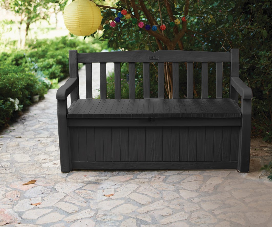 Keter Eden 265L Storage Bench- Dark Grey