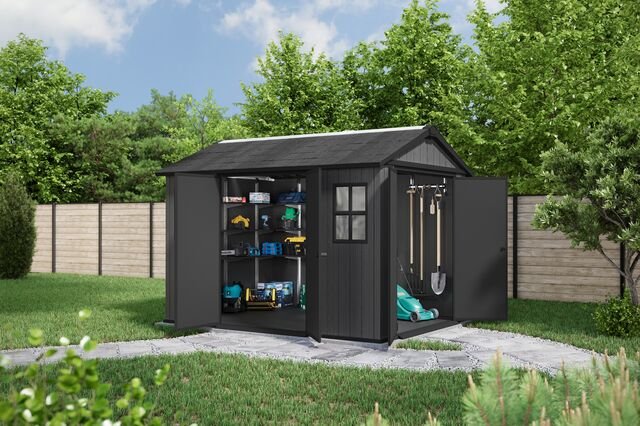 Keter Newton Plus Double Door Shed 7.5x11 (2.3 x 3.4m) - mazeproducts
