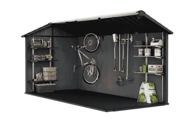 Keter Newton Plus Double Door Shed 7.5x15 (2.3 x 4.6m) - mazeproducts