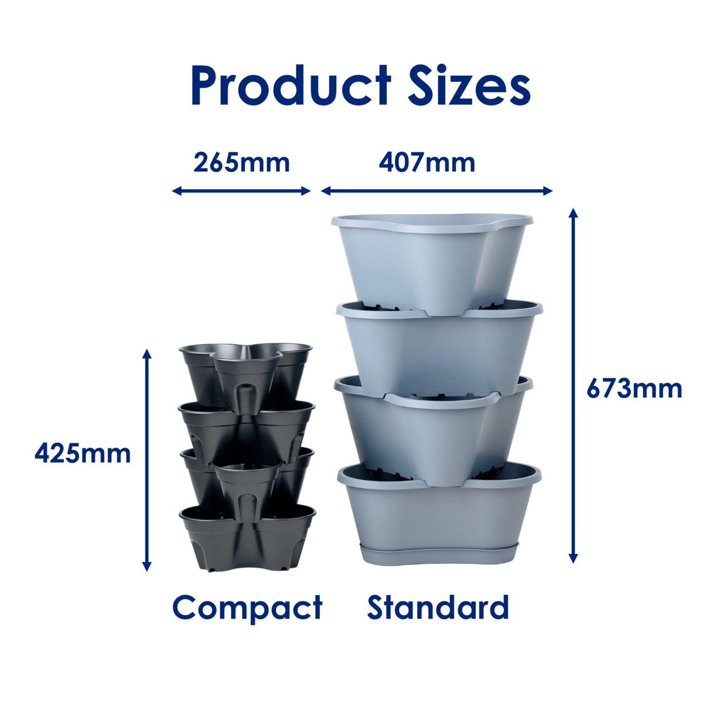 PRE ORDER: DEC. - Stackable Planter 4 Pack with Tray - mazeproducts