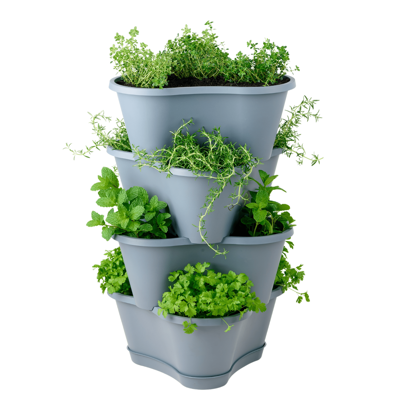 Stackable Planter 4 Pack with Tray – mazeproducts