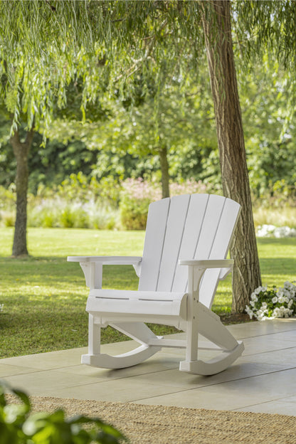 Keter Alpine Rocking Adirondack Chair - White
