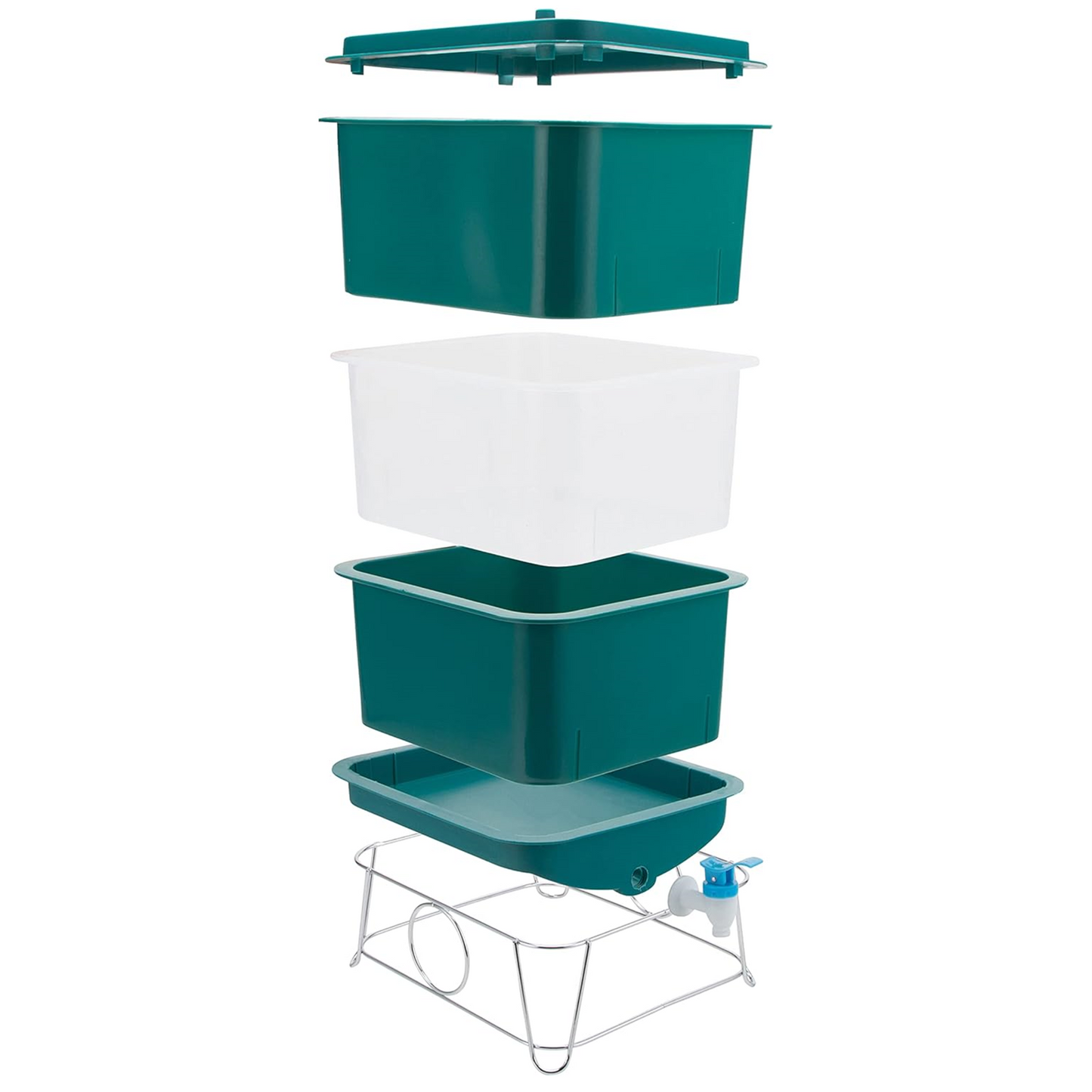MINI 3 Tier Worm Farm (Teal) With 500 worms