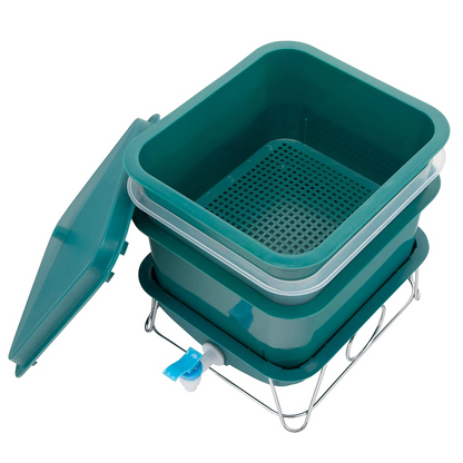 MINI 3 Tier Worm Farm (Teal) With 500 worms