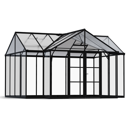 Triomphe Orangery Garden Chalet Greenhouse - Black Frame