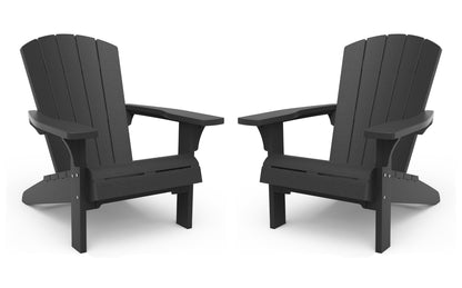 PRE ORDER: NOV. - Keter Troy (no cup holder) Adirondack - Graphite 2 PACK