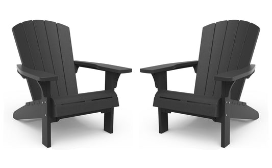 PRE ORDER: NOV. - Keter Troy (no cup holder) Adirondack - Graphite 2 PACK