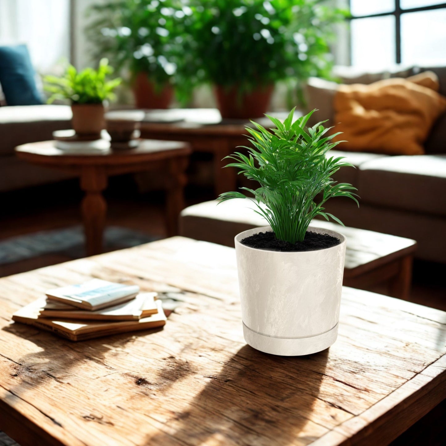 Tubo P Planter - Beton Cream - mazeproducts