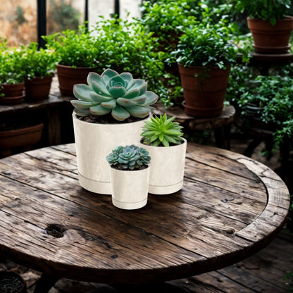 Tubo P Planter - Beton Cream - mazeproducts