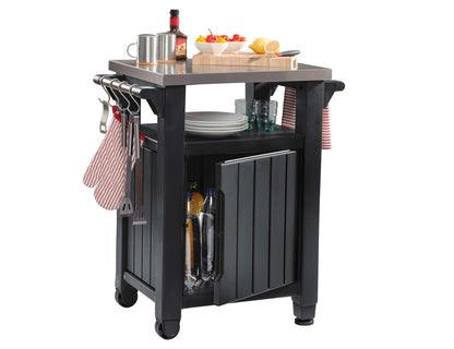 Keter Unity Classic Outdoor BBQ Prep Bench and Storage Unit