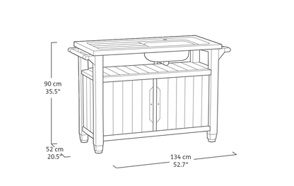 Keter Unity XL BBQ Entertainment Unit with Sink