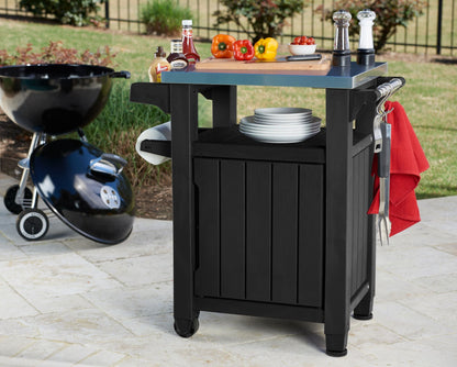 Keter Unity Classic Outdoor BBQ Prep Bench and Storage Unit
