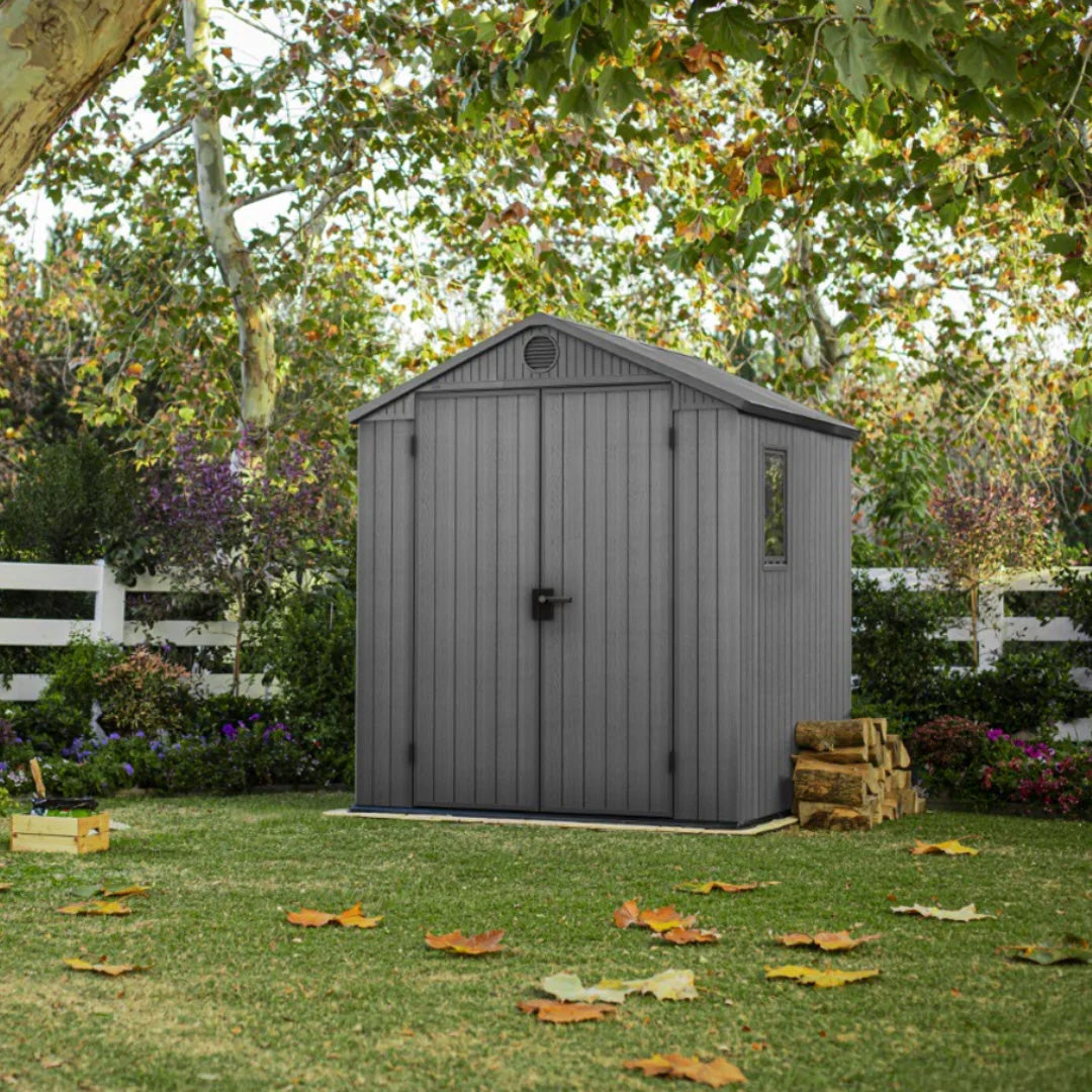 Keter Darwin 6x6 Garden Shed - Grey (1.9 x 1.8m)