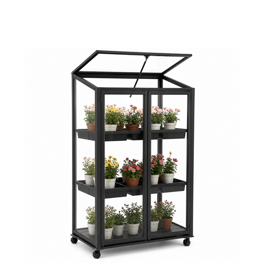 Urban Balcony Greenhouse 1100 - With Shelf & Seedlings Trays