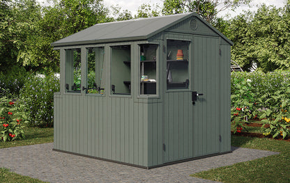 PRE ORDER: SEP. - Keter Potting 6x8 Shed - Green (1.9 x 2.4m)