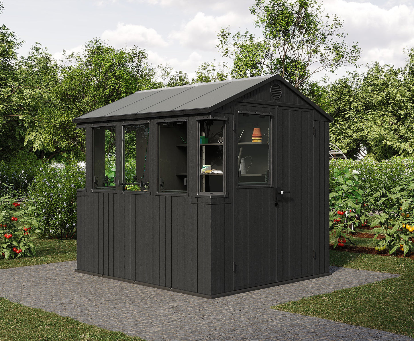 PRE ORDER: SEP. - Keter Potting 6x8 Shed - Dark Grey (1.9 x  2.4m)