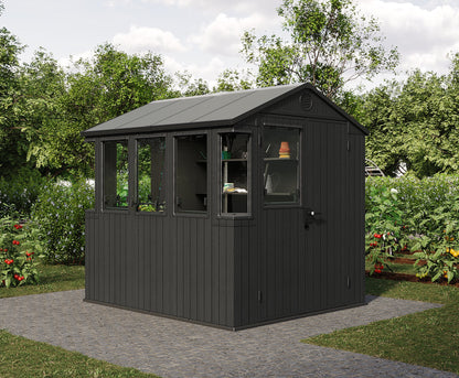 PRE ORDER: SEP. - Keter Potting 6x8 Shed - Dark Grey (1.9 x  2.4m)