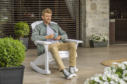Keter Alpine Rocking Adirondack Chair - White