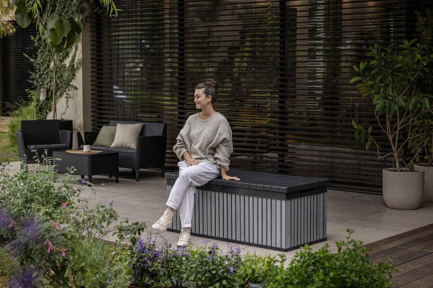 PRE ORDER: NOV. -  Keter Signature 380L Storage Box - Venetian Grey