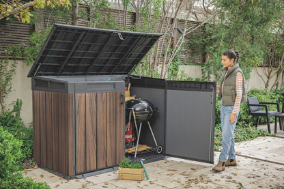 PRE ORDER: OCT. - Keter Signature Horizontal Shed - Rosewood Look 2020L