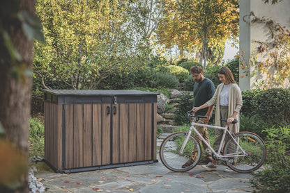 PRE ORDER: OCT. - Keter Signature Horizontal Shed - Rosewood Look 2020L