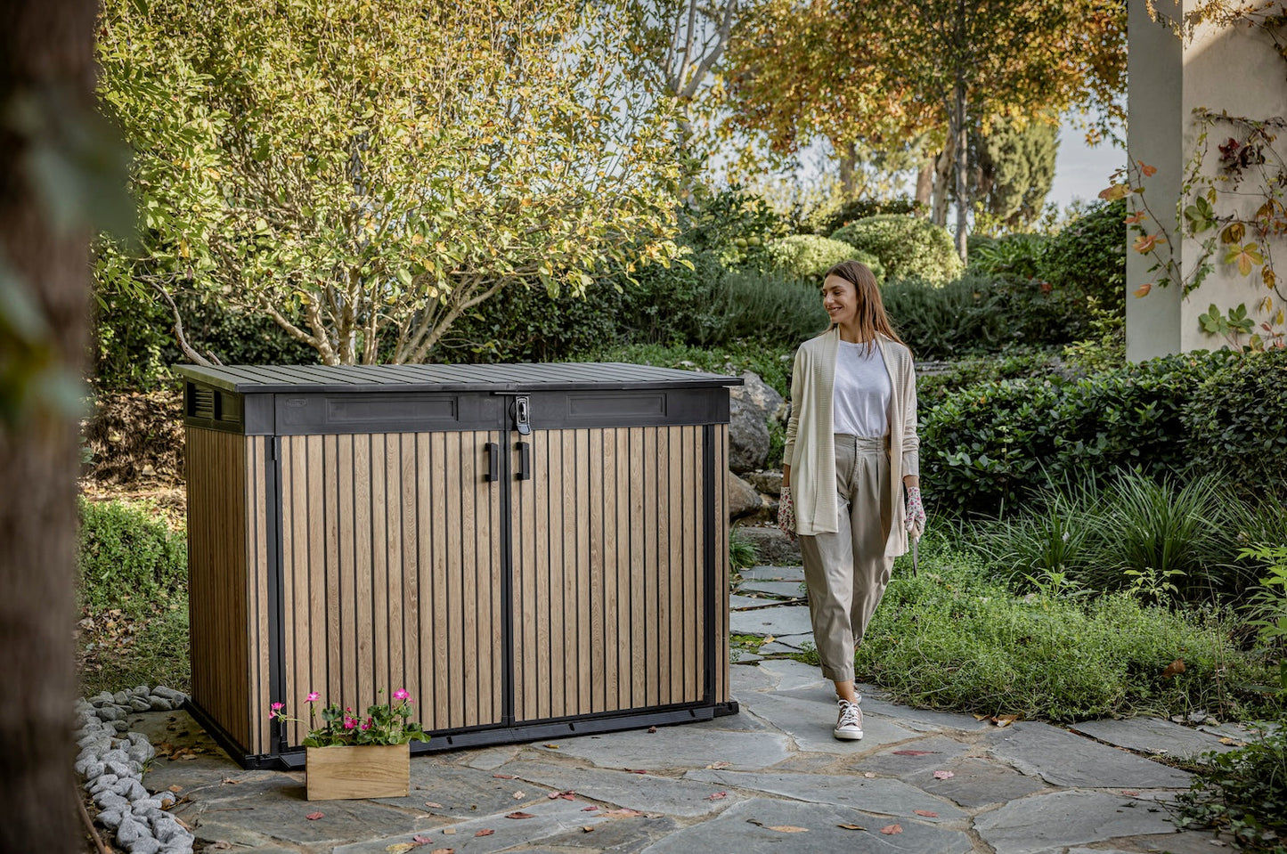 PRE ORDER: OCT. - Keter Signature Horizontal Shed - Venetian Brown 2020L