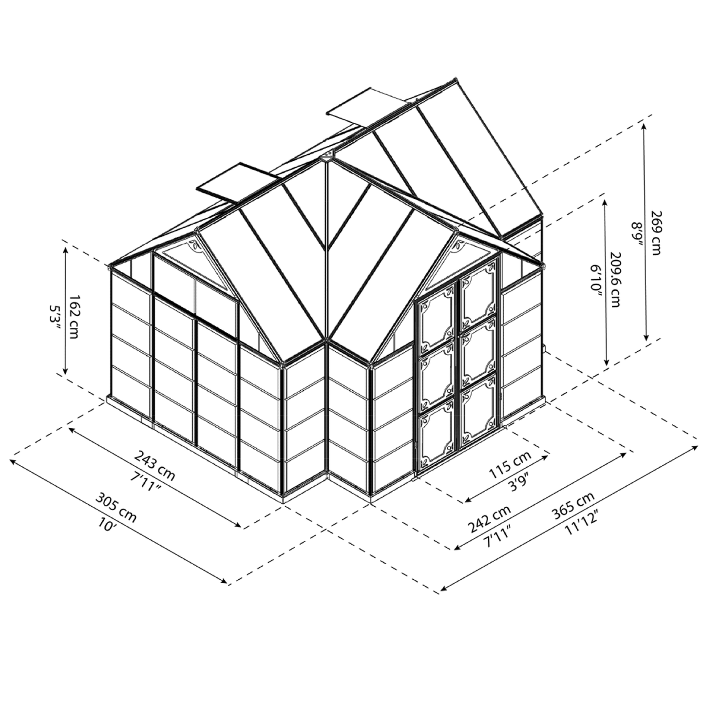 Victory Greenhouse - Grey Frame