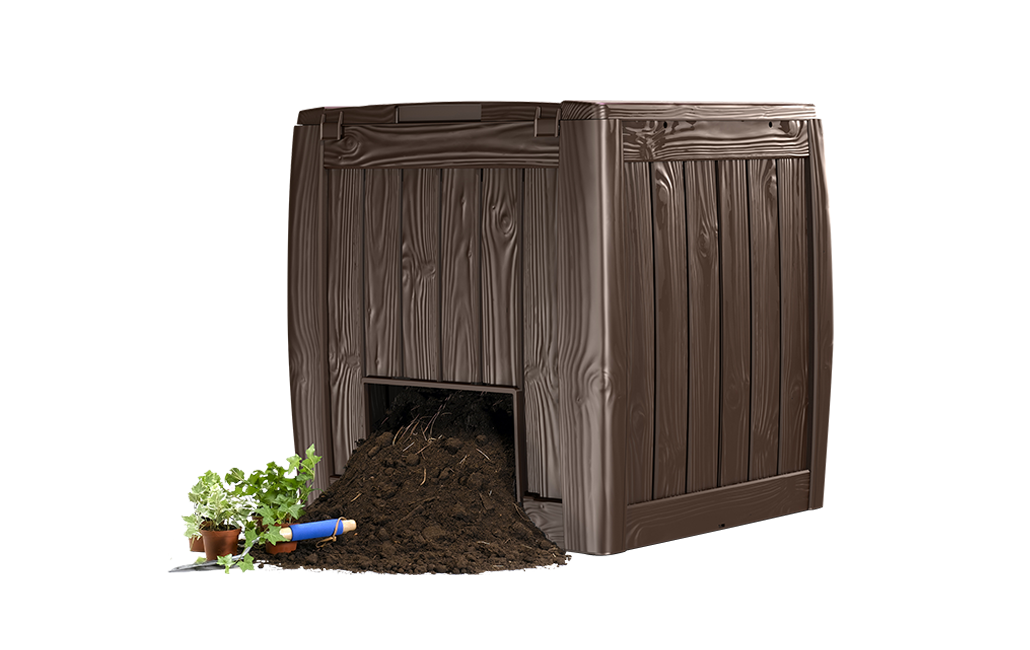 PRE ORDER: OCT. -  Keter DECO Wood Look 330L Composter - Brown