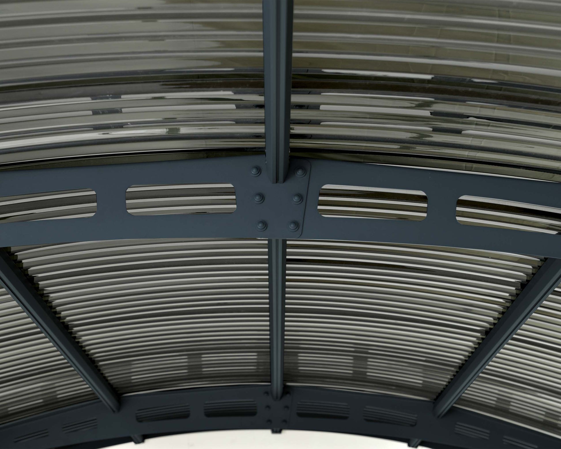 Atlas Carport 2.9m x 4.9m - Grey Frame With Grey Corrugated Roof - mazeproducts