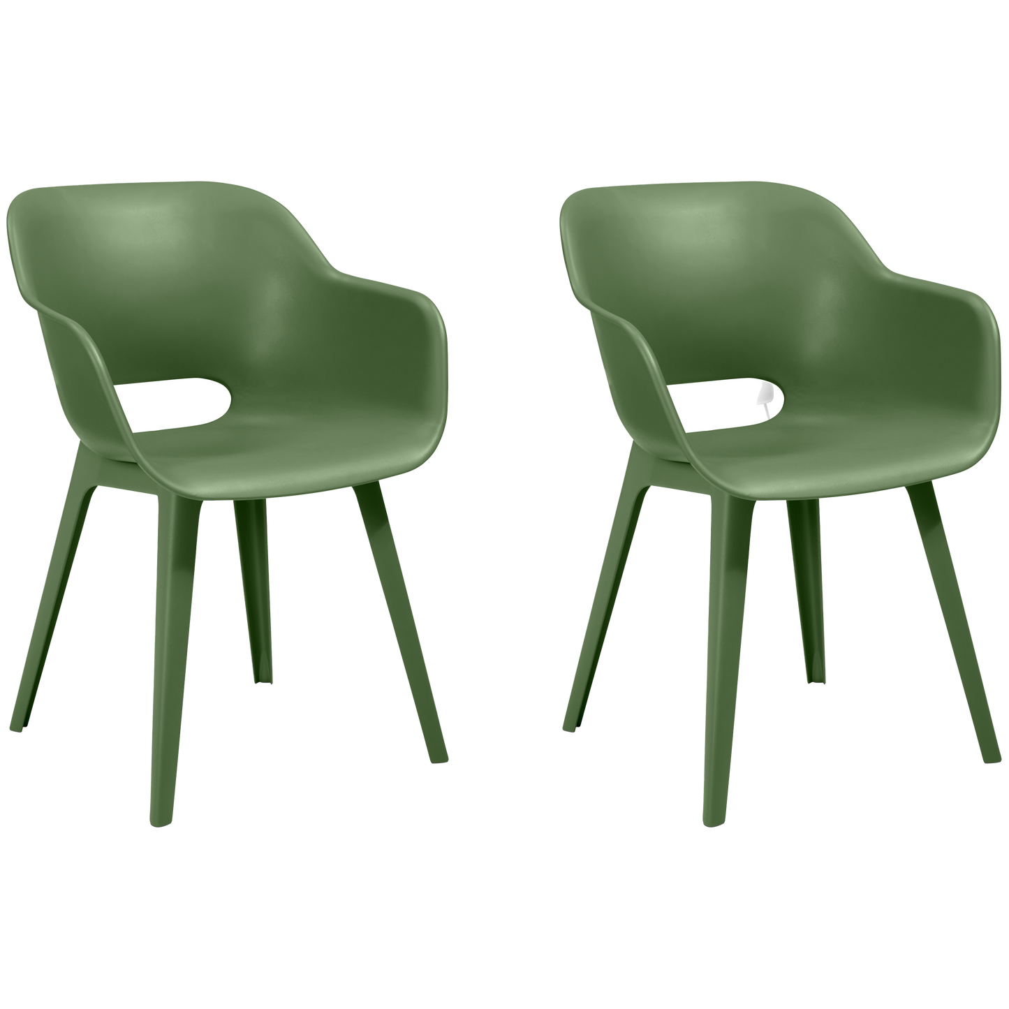 Keter Akola Dining Chair - Olive Green- 2 Pack